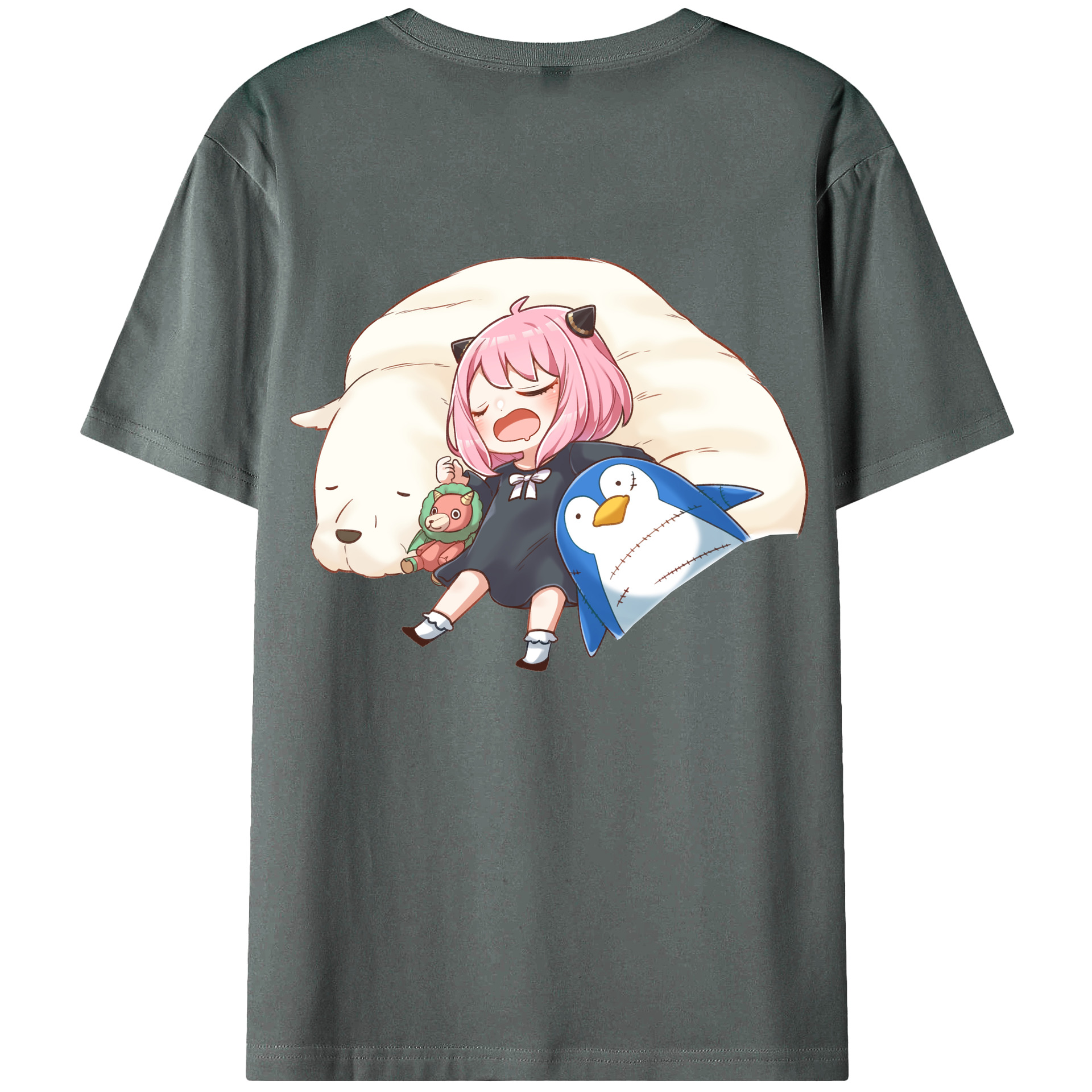 （画像用） SPY×FAMILY间谍家家酒 綿100％ メンズ半袖Tシャツ（バックプリント） 通気性